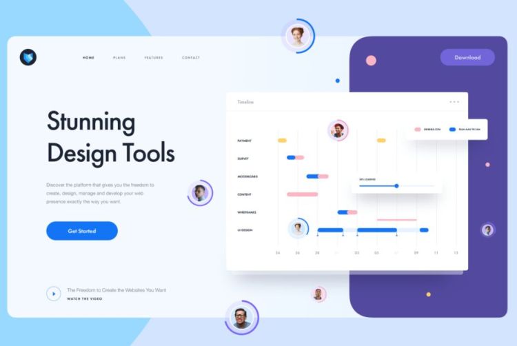 Stunning Design Tool Landing Page
