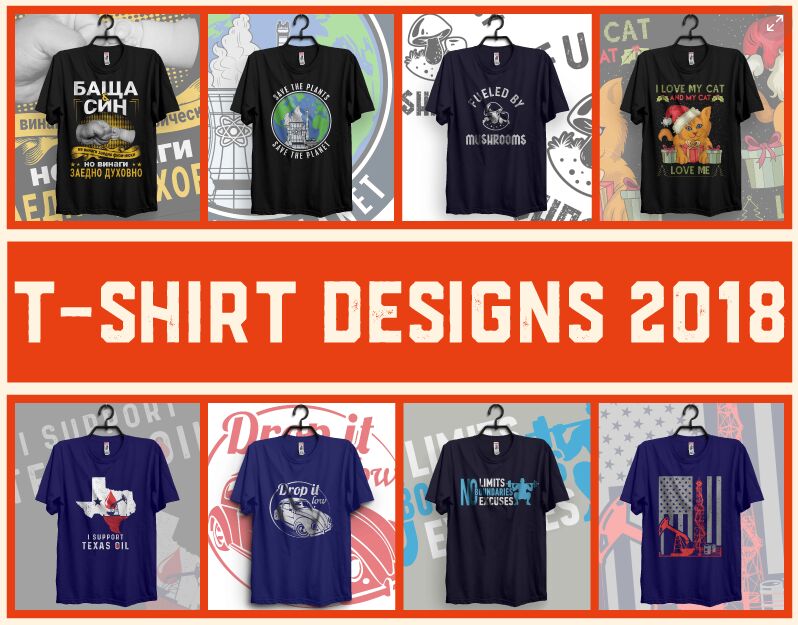 T-shirt Design 2018 & free PSD