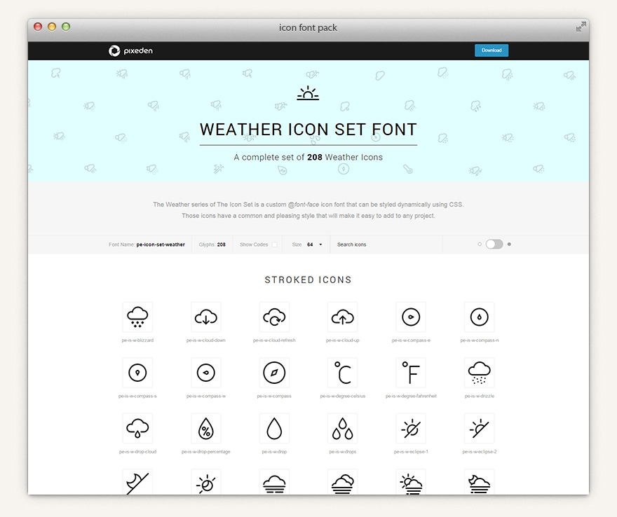 The Icons Font Set Weather