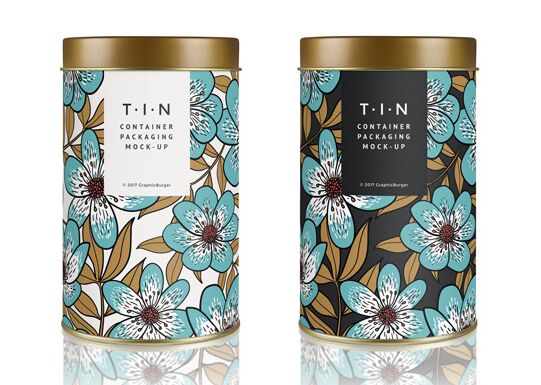 Tin Container Packaging MockUp #2
