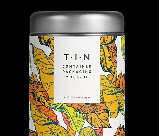 Tin Container Packaging MockUp