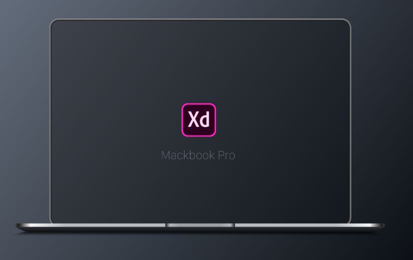Tiny Flat Macbook Pro Mockup For Adobe XD