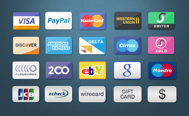 Top 10 Payment Method & Credit Card Icon Set For E-commerce Website