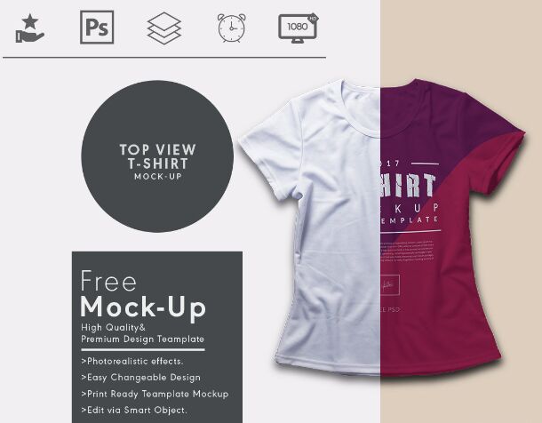 Top View T Shirt Mock Up