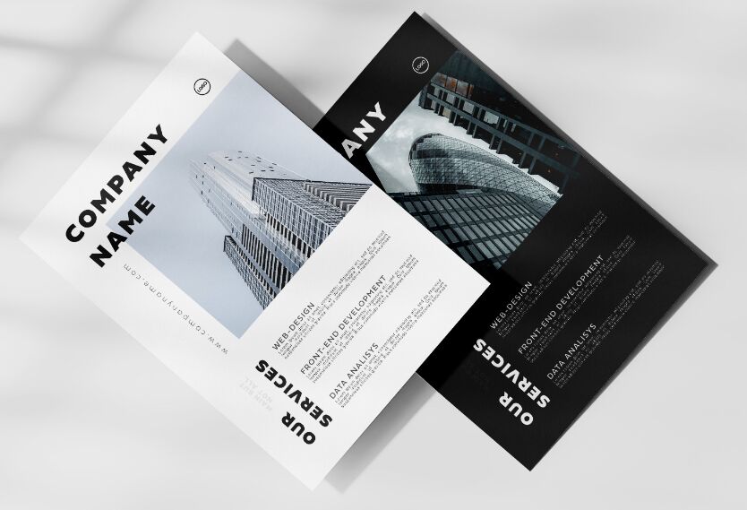 US Half Letter Corporate Flyer Template