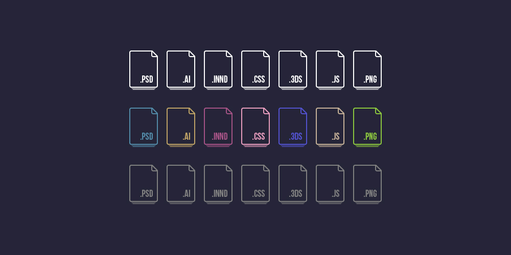Vector File Extension Icons