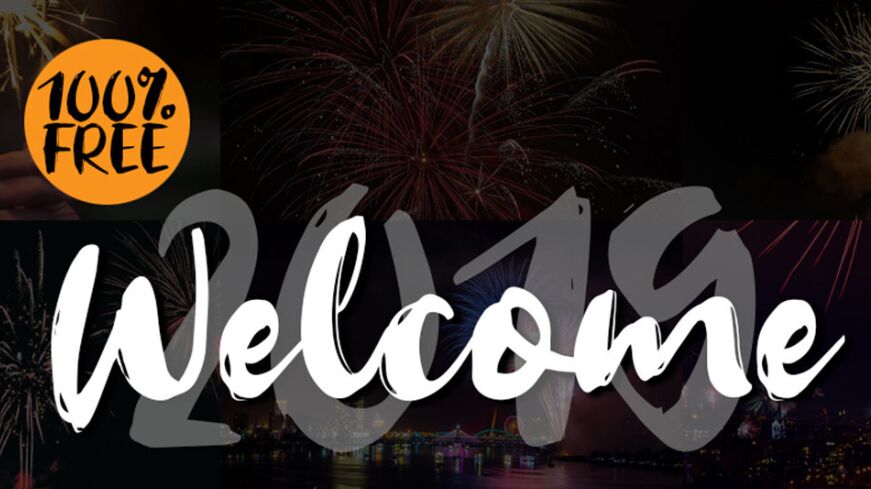 Welcome 2019 Font