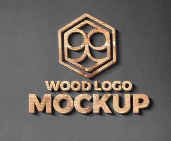 Wood And Metal Cut Logo Mockups