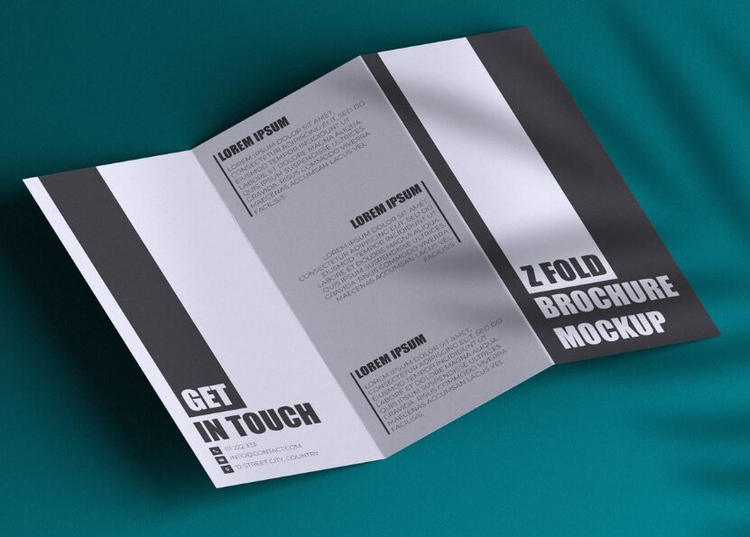 Z Fold Brochure Mockup