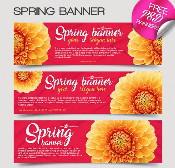 3 Free Spring Banner Templates-min
