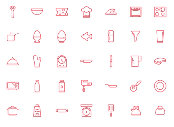 35 Kitchen SVG Icons