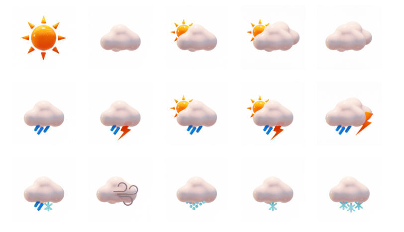 3D Weather Icon Pack