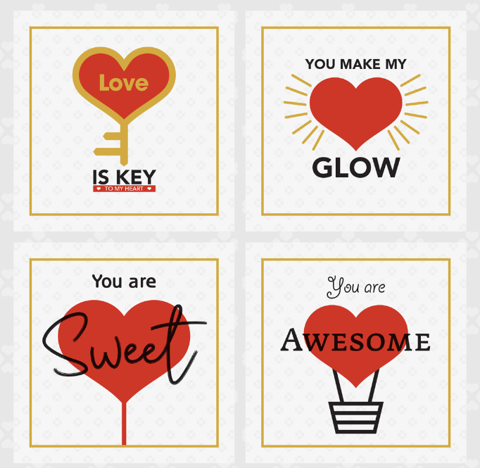4 Free Valentine Greeting Card Templates