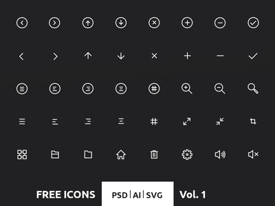 40 Crispy Icons in PSD, AI & SVG