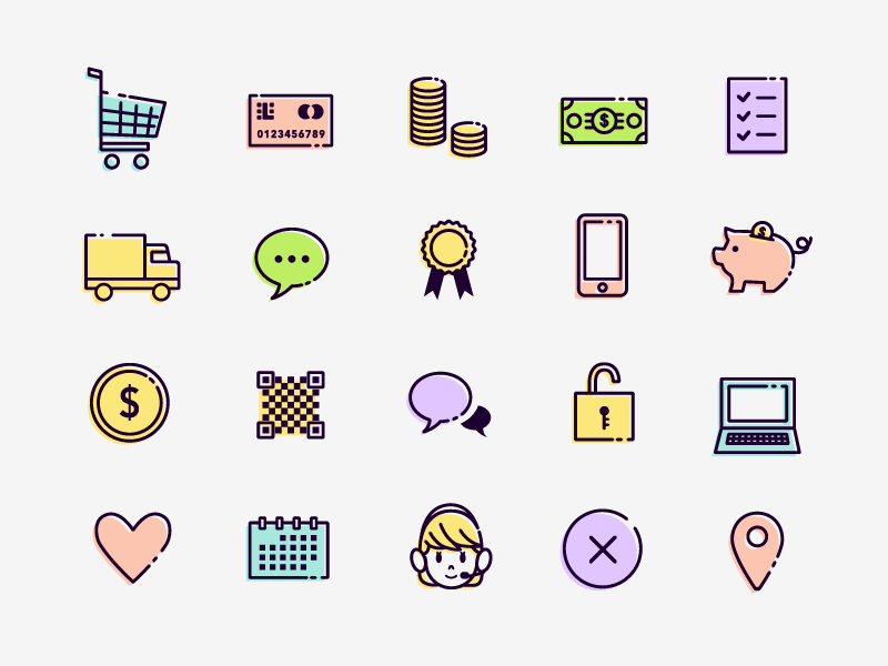 50 free eCommerce Icons-min