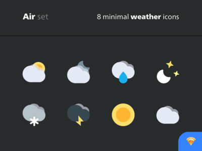 8 minimal weather icons