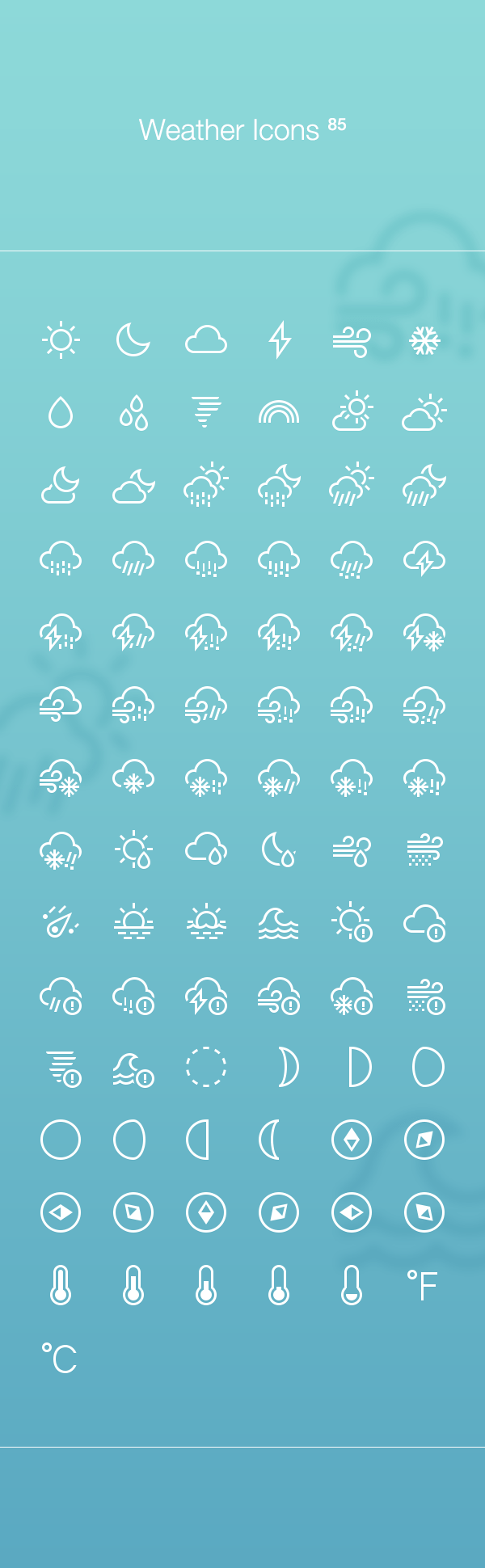 85 FREE Weather Icons