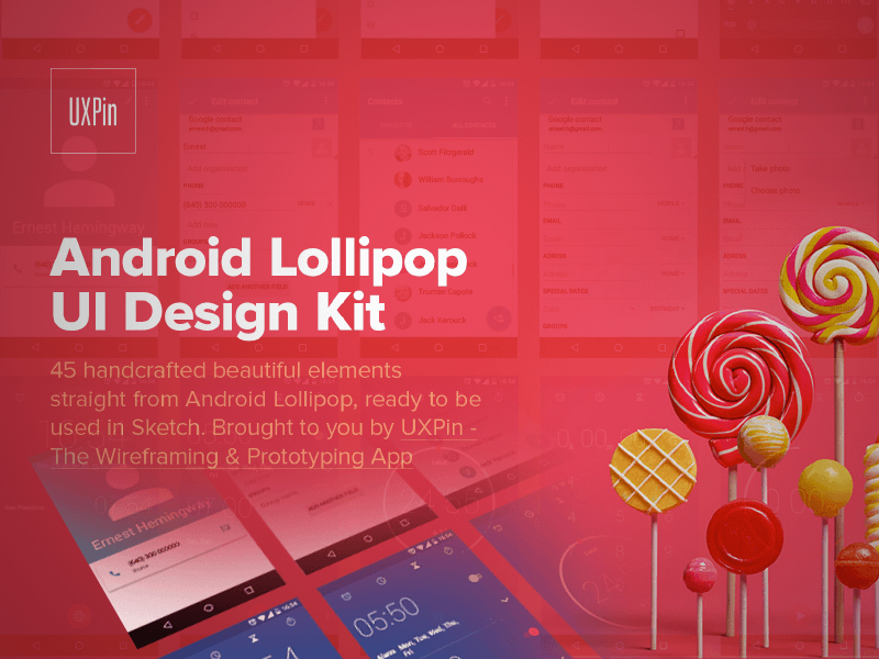 Android Lollipop UI Kit .sketch resource