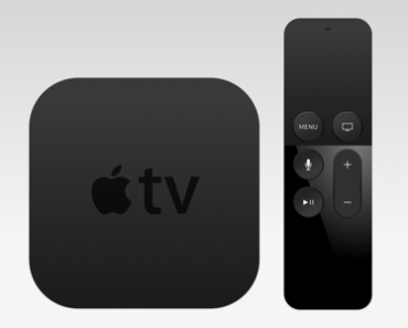 Apple TV and Remote Sketch