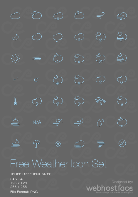 CLOUDY WITH A CHANCE OF FREE ICONS
