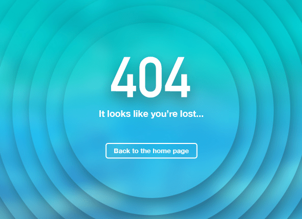 Creative 404 Page Template PSD