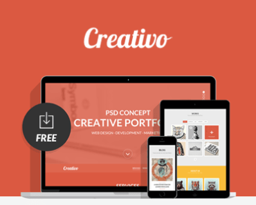 Creativo - Free One page PSD template