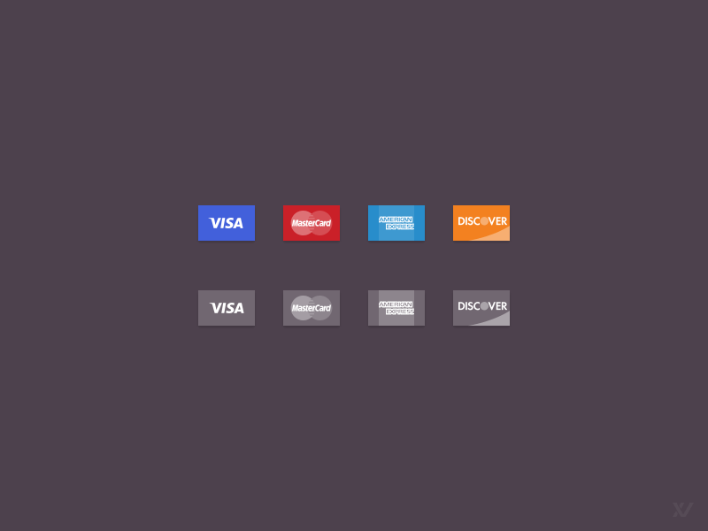Credit Card Icons FREE PSD (Vector)
