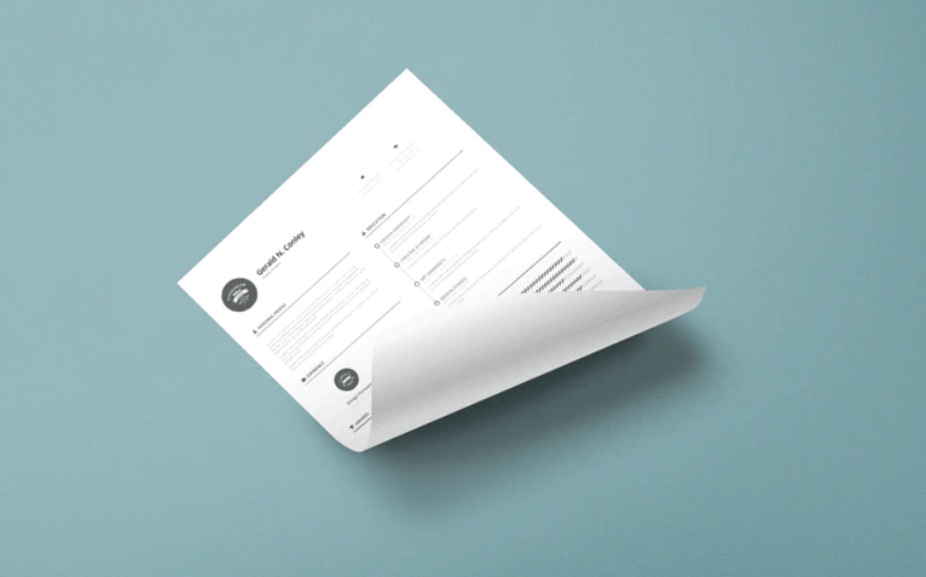 Curled A4 Paper Mock-up