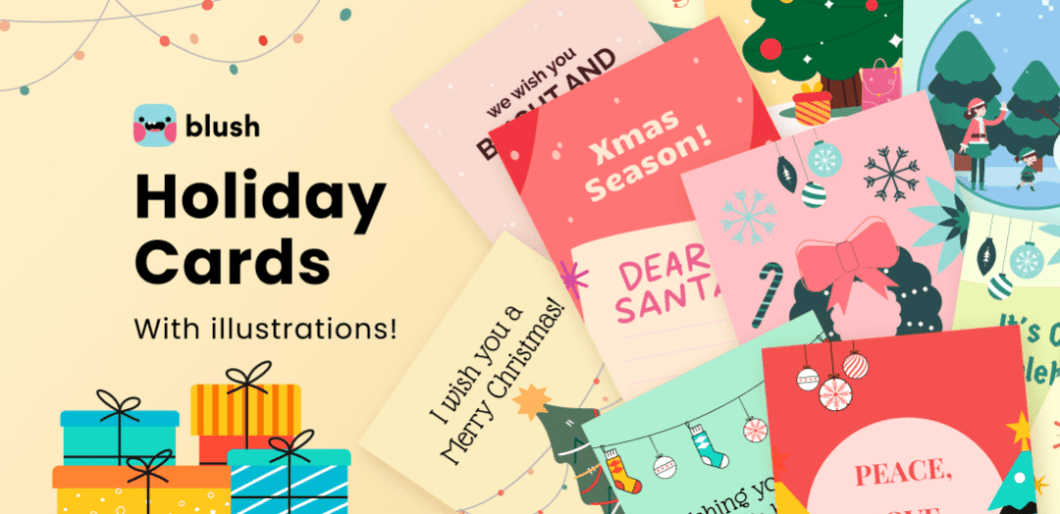 Customizable Holiday Cards With Illustrations In Figma