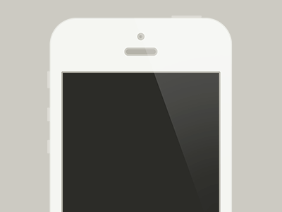 Flat white iPhone 5