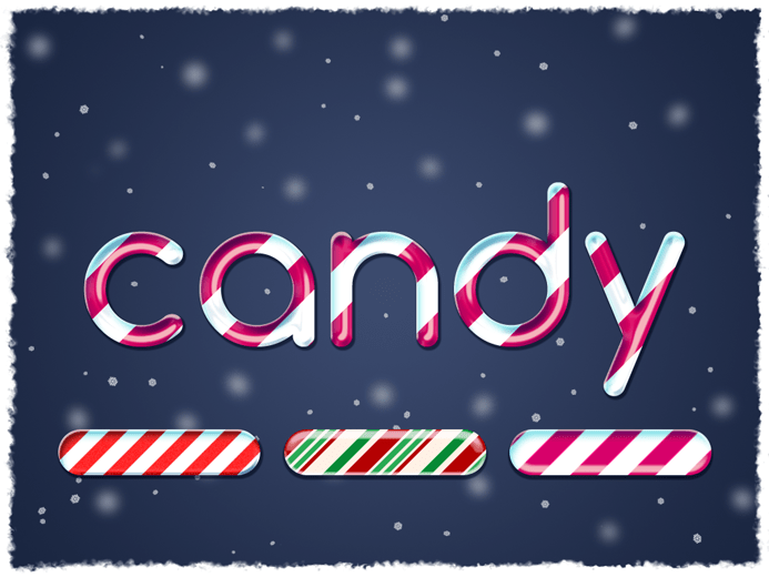 Free Candy Cane Text Effect