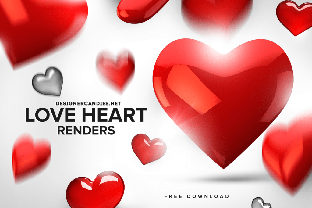 Free Love Heart Renders Pack