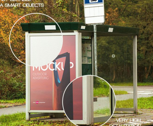 FREE OUTDOOR ADVERTISING MOCK-UP IN PSD