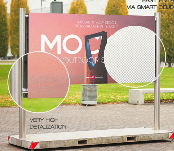 FREE OUTDOOR SIGNAGE MOCK-UP IN PSD