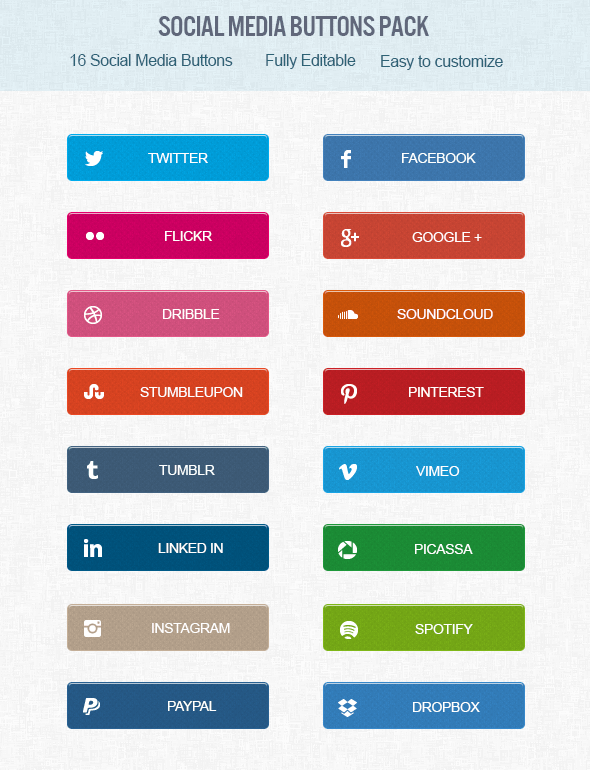 FREE Social Media Buttons