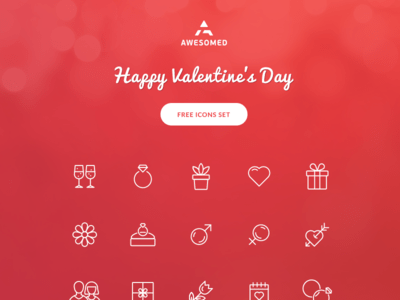Free Valentine's day icon set