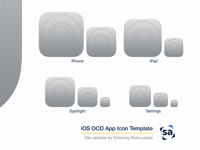iOS 8 OCD App Icon Template