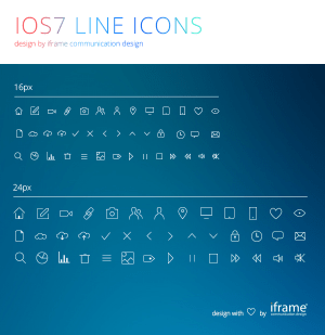 iOS7 Line Icons
