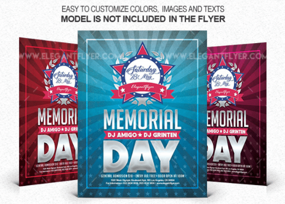 Memorial Day Free Flyer PSD TemplateMemorial Day Facebook Cover