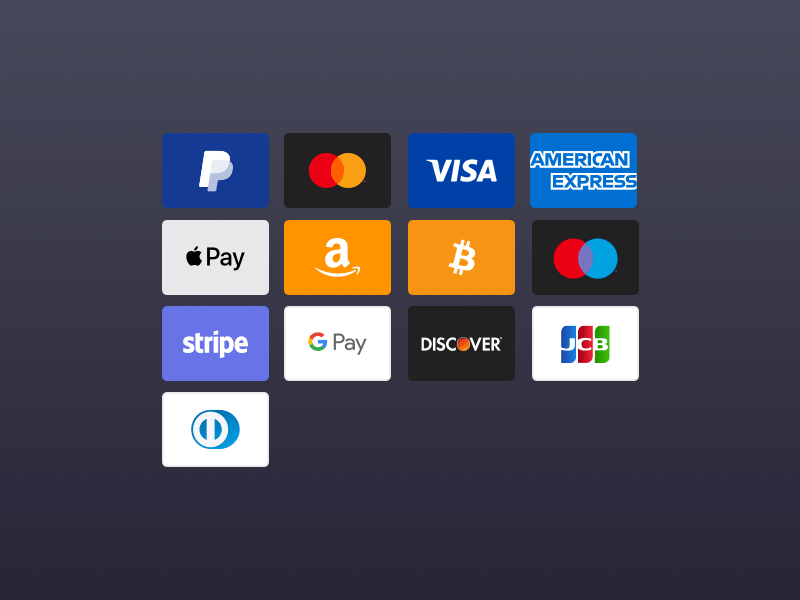 Payment Card Sketch Icons