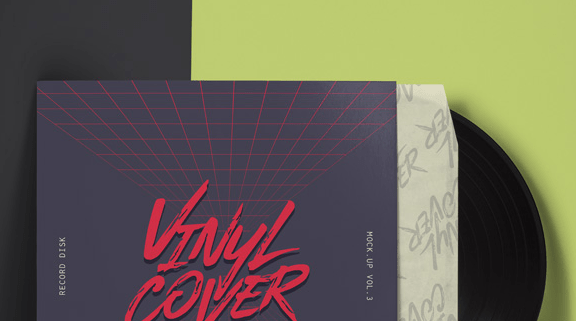 Psd Vinyl Cover Record Mockup Vol4