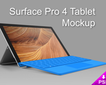 Realistic Surface 4 Pro Tablet PSD Mockup