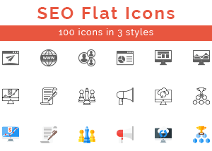 SEO Flat Icons