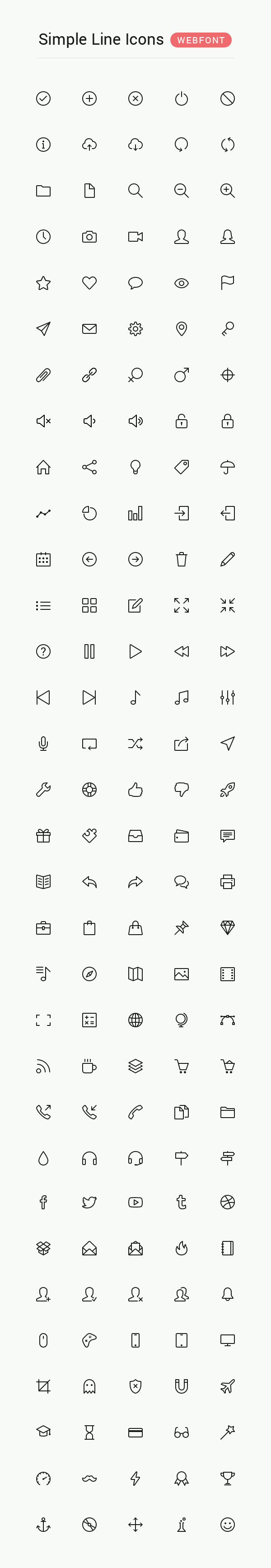 Simple Line Icons Webfont