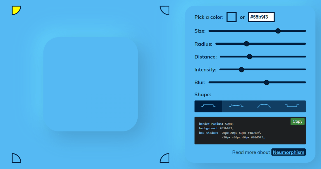 Soft UI CSS Shadow Generator