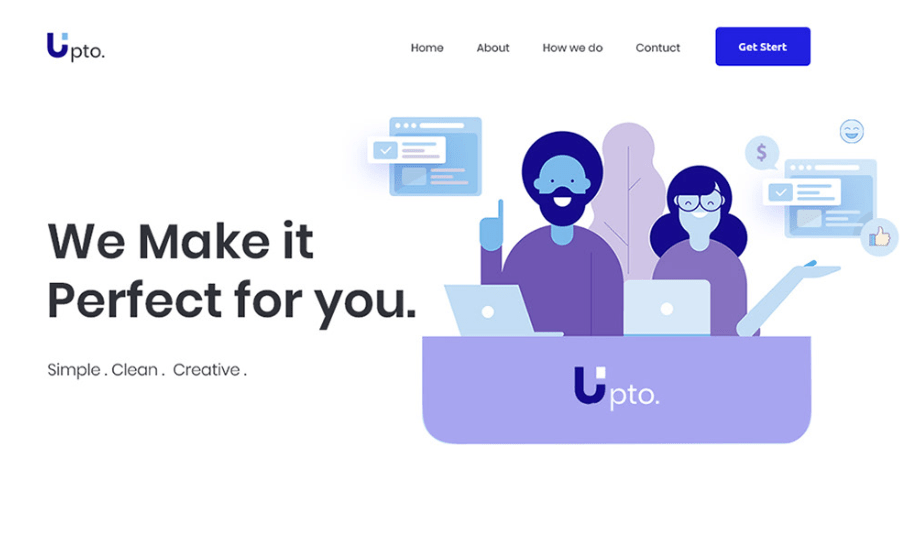 Upto landing page concept-min