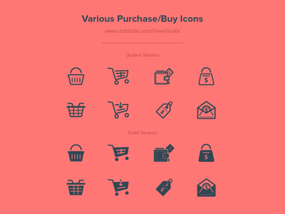 Various Purchase Buy Icons