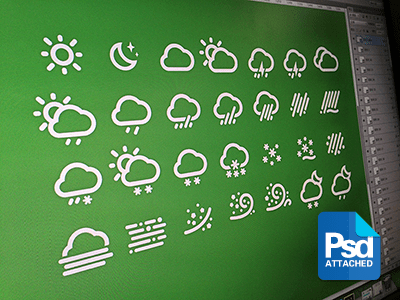 Weather Icons PSD