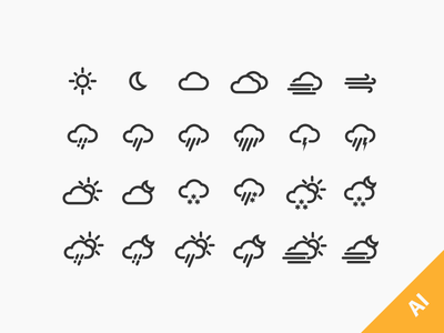 Weather Icons Vector